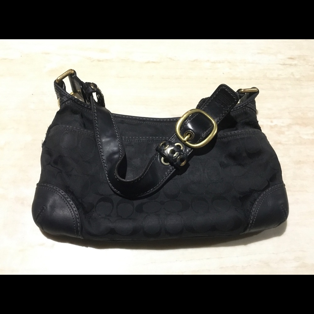 Coach Signature black Hobo purse
